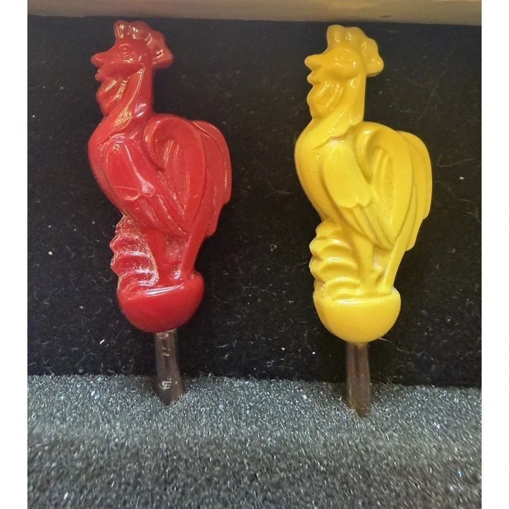 Gorham Sterling Silver Rooster Walk Cocktail Stirrers Muddlers Set